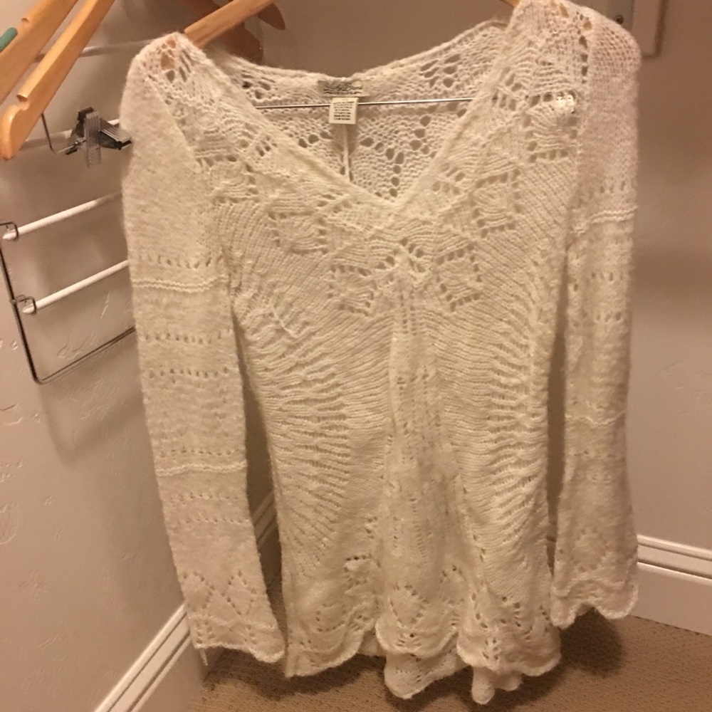Lucky brand crochet long sleeve